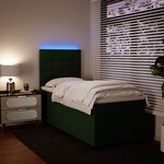 vidaXL Sommier à lattes de lit avec matelas Vert foncé 90x200 cm