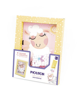 Cadre 2 Cartes Pompom Et Coloriage Kangourou /Mouton