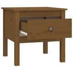 vidaXL Tables d'appoint 2Pièces Marron miel 50x50x49cm Bois massif de pin