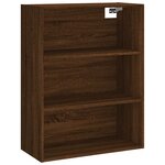 vidaXL Buffet haut Chêne marron 69 5x34x180 cm Bois d'ingénierie