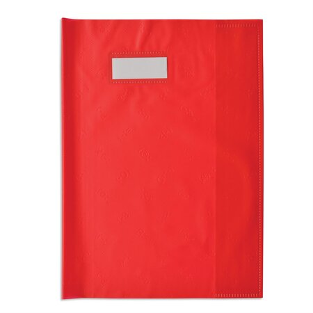 Protège-cahier Styl'SMS A4 (21x29,7 cm) pvc 120 avec Porte-étiquette Rouge ELBA