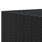 vidaXL Salon de jardin 6 Pièces avec coussins Noir Résine tressée