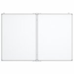 Tableau magnétique panneau écriture école maison bureau pliable 100 x 80 x 1 7 cm aluminium 02_0045515