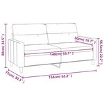 vidaXL Canapé à 2 places Gris clair 140 cm Tissu