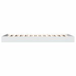 vidaXL Cadre de lit blanc 75x190 cm bois d'ingénierie