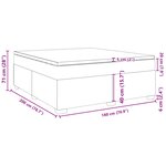 vidaXL Sommier à lattes de lit avec matelas Gris foncé 180x200cm Tissu