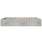 vidaXL Cadre de lit gris béton 180x200 cm bois d'ingénierie
