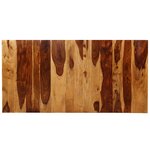 vidaXL Table à manger Bois massif et acier 180 cm