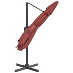 vidaXL Parasol déporté avec mât en aluminium Terre cuite 400x300 cm