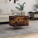 vidaXL Table basse Chêne fumé 60x44 5x45 cm Bois d'ingénierie