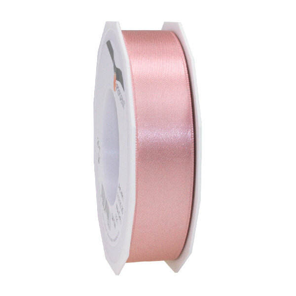 Satin double face 25-m-rouleau 25 mm rose