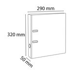 Classeur à levier polypropylène dos de 50mm - A4 rouge EXACOMPTA