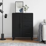 vidaXL Buffet noir 69 5x34x90 cm bois d'ingénierie