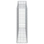 vidaXL Paniers à gabions arqués 3 Pièces 200x30x100/120 cm Fer galvanisé