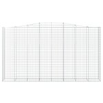 vidaXL Paniers à gabions arqués 8 Pièces 400x50x220/240 cm Fer galvanisé