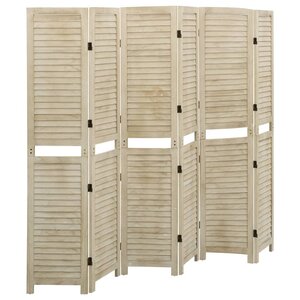 vidaXL Cloison de séparation 6 panneaux 210x165 cm Bois de Paulownia