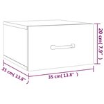 vidaXL Tables de chevet murales 2 Pièces Chêne sonoma 35x35x20 cm