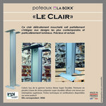 "LE CLAIR"  poteau universel pour boîte aux lettres. Glissières pour lames décoratives Décolame