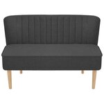 vidaXL Canapé 117x55 5x77 cm Tissu Gris foncé