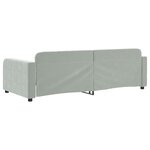 vidaXL Lit de repos gris clair 90x200 cm velours