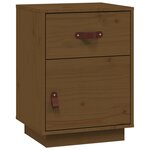 vidaXL Tables de chevet 2Pièces Marron miel 40x34x55cm Bois de pin massif