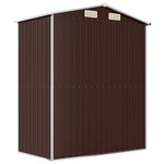 vidaXL Abri de jardin Marron foncé 192x108x223 cm Acier galvanisé
