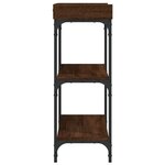 vidaXL Table console avec étagères chêne marron 100x30x80 cm