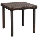 vidaXL Chaises longues lot de 2 avec table Résine tressée Marron