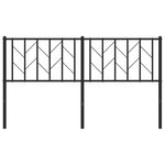 vidaXL Tête de lit métal noir 150 cm