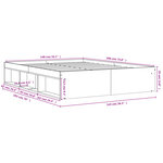 vidaXL Cadre de lit chêne sonoma 140x190 cm