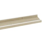 vidaXL Étagères murales 4 Pièces blanc et chêne sonoma 115x9x3 cm