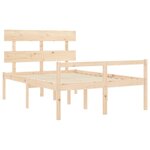 vidaXL Lit pour personne âgée et tête de lit 140x200 cm bois massif