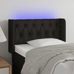 vidaXL Tête de lit à LED Noir 83x16x78/88 cm Tissu