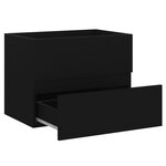 vidaXL Armoire d'évier Noir 60x38 5x45 cm Aggloméré