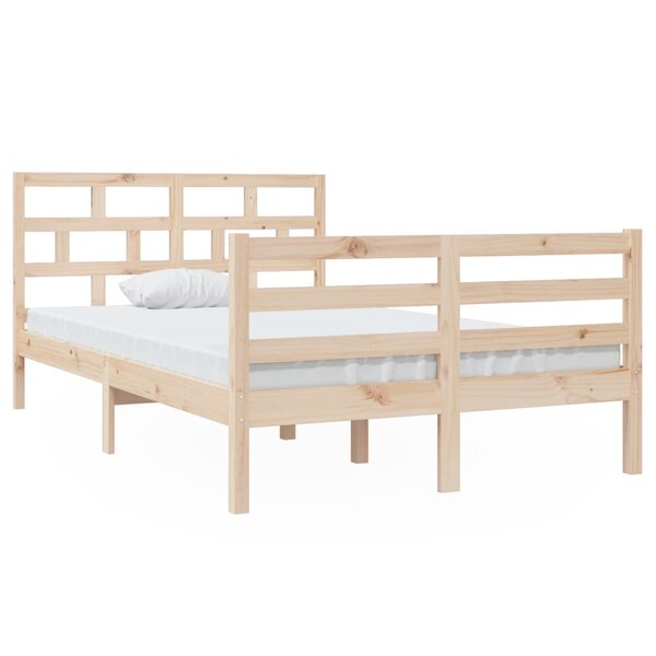 vidaXL Cadre de lit Bois de pin massif 120x200 cm