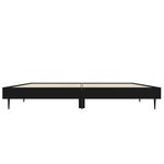 vidaXL Cadre de lit noir 135x190 cm bois d'ingénierie