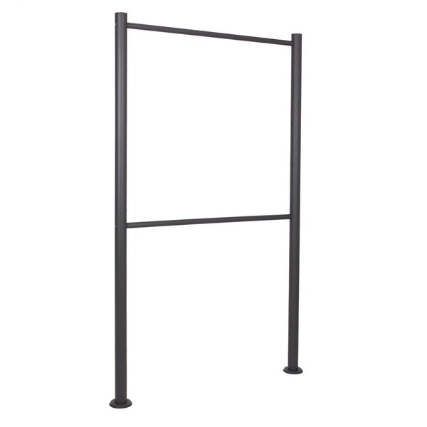 Support pour 6 boîte aux lettres acier anthracite matériel de montage