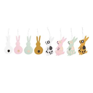 8 étiquettes pendentifs - Lapins