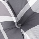 vidaXL Coussins de palette lot de 2 motif à carreaux gris tissu