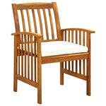vidaXL Ensemble à manger de jardin 7 Pièces avec coussins Acacia solide