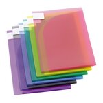 Chemise coin plastique double poches tarifold color collection polypropylène 20/100e a4 assorties - paquet de 12