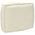 vidaXL Ensemble de coussins de palette de 2 pièces Crème en tissu Oxford