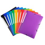 Chemise À Élastiques 3 Rabats Pp Opak - A4 - Couleurs Assorties - X 25 - Exacompta