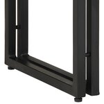 Tables d'appoint vidaXL Noires 120x33x75 cm en bois de manguier massif et métal