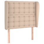 vidaXL Tête de lit avec oreilles Cappuccino 83x23x118/128cm Similicuir