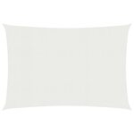 vidaXL Voile d'ombrage 160 g/m² Blanc 2x3 5 m PEHD