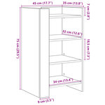 vidaXL Buffet blanc 45x35x75 cm bois d'ingénierie