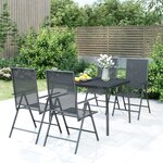 vidaXL Ensemble à manger de jardin 5 Pièces anthracite acier