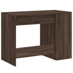 Bureau table poste de travail meuble d'ordinateur informatique étude chêne 102 x 50 x 75 cm bois d'ingénierie brun 02_0023605