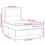 vidaXL Sommier à lattes de lit avec matelas bleu 120x190 cm tissu